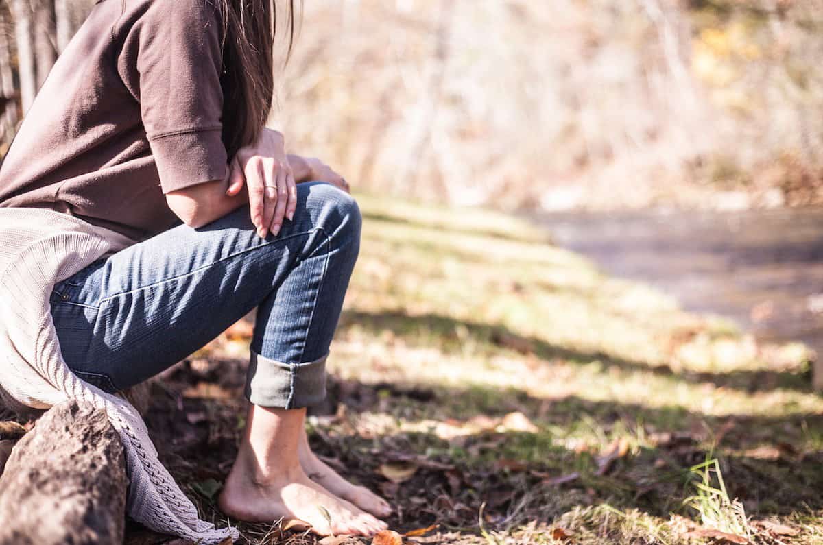 trust your intuition | woman sitting barefooted